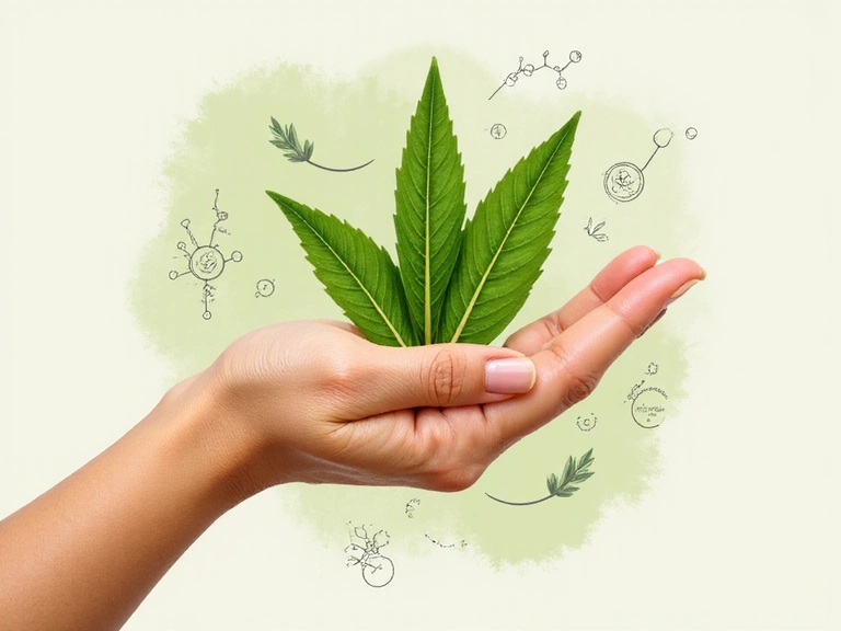 Ilustración de una mano sosteniendo una hoja verde, simbolizando la misión de NavarroFortixStore