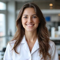 Retrato de una científica sonriente